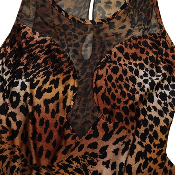 Cote D'Azur Leopard Print Body Suit Size 12 NWT Vintage Old Stock - Picture 6 of 13